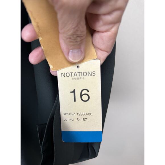 Notations Women's Blouse Sz 16 Button Up Long Sleeves Pinch Pleated Fronted NWT - Picture 10 of 16